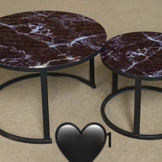 Black Marble Design Center Console Table